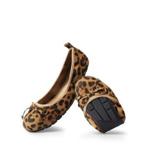 Women's Flats, Foldable Ballet Flats for Women, Bowknot Round Toe Comfort Light Weight Slip-On Dress Shoes